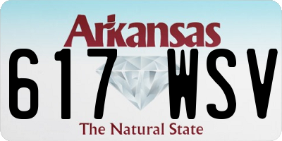AR license plate 617WSV