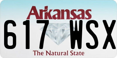 AR license plate 617WSX