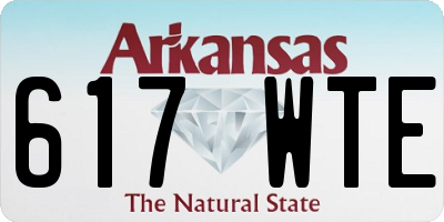 AR license plate 617WTE