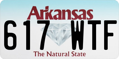 AR license plate 617WTF
