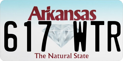 AR license plate 617WTR