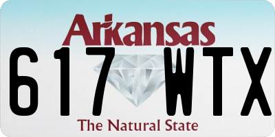 AR license plate 617WTX