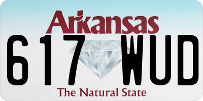 AR license plate 617WUD