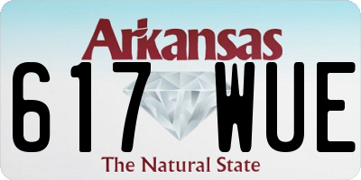 AR license plate 617WUE