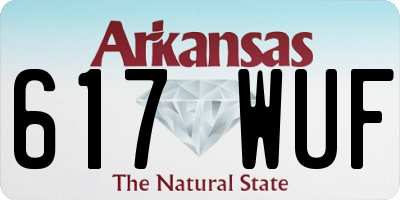 AR license plate 617WUF