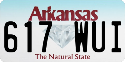AR license plate 617WUI