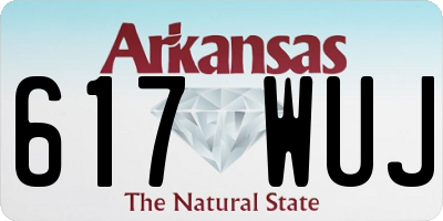 AR license plate 617WUJ