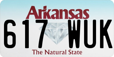 AR license plate 617WUK