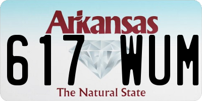 AR license plate 617WUM