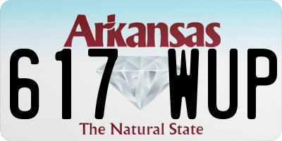AR license plate 617WUP