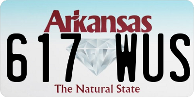 AR license plate 617WUS