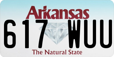 AR license plate 617WUU