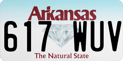 AR license plate 617WUV