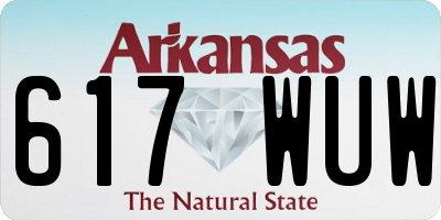 AR license plate 617WUW