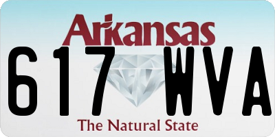 AR license plate 617WVA