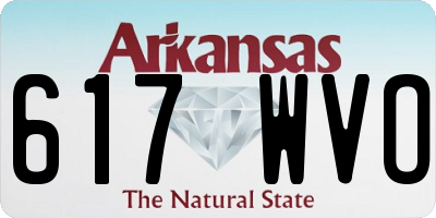 AR license plate 617WVO