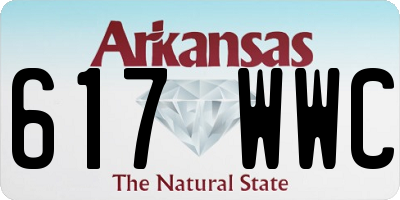 AR license plate 617WWC