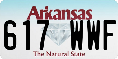 AR license plate 617WWF