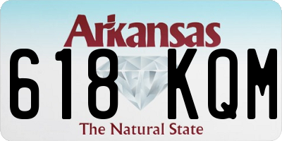 AR license plate 618KQM