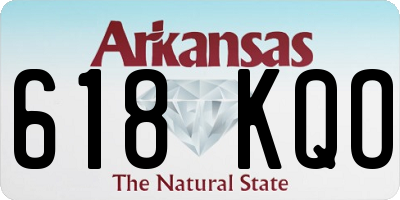 AR license plate 618KQO