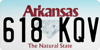 AR license plate 618KQV