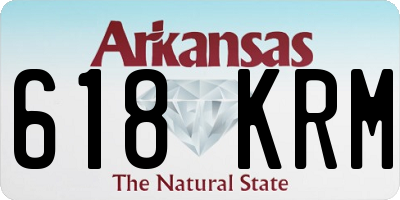 AR license plate 618KRM