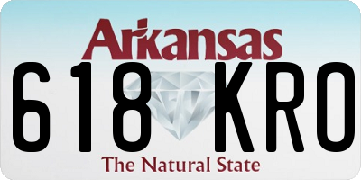 AR license plate 618KRO
