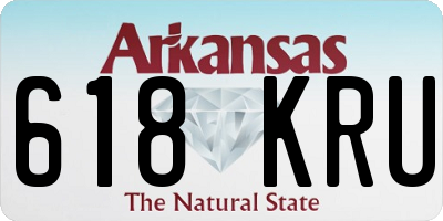 AR license plate 618KRU
