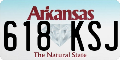 AR license plate 618KSJ