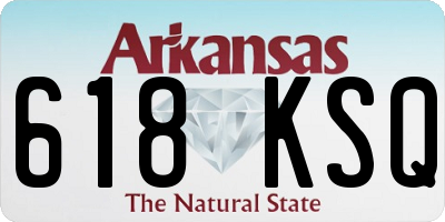 AR license plate 618KSQ
