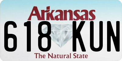 AR license plate 618KUN