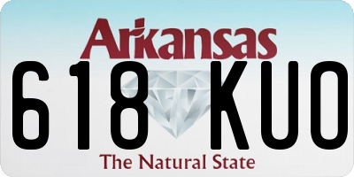 AR license plate 618KUO