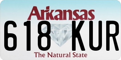 AR license plate 618KUR