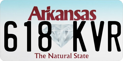 AR license plate 618KVR