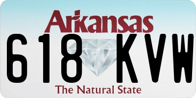 AR license plate 618KVW