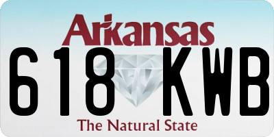 AR license plate 618KWB