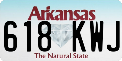 AR license plate 618KWJ