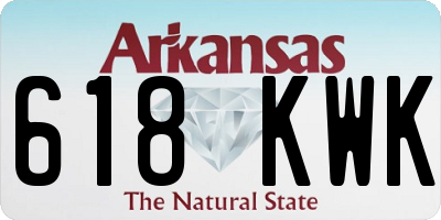 AR license plate 618KWK