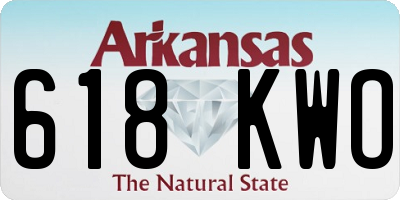AR license plate 618KWO