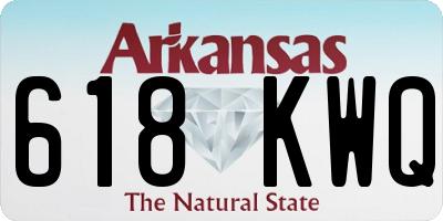 AR license plate 618KWQ