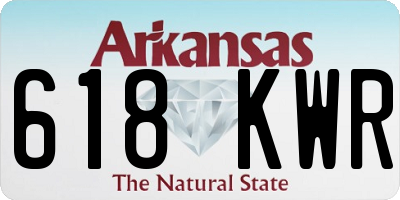 AR license plate 618KWR