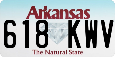 AR license plate 618KWV