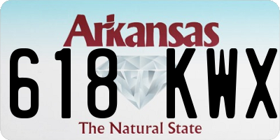 AR license plate 618KWX