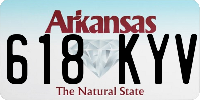 AR license plate 618KYV