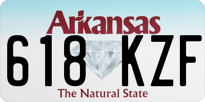 AR license plate 618KZF