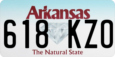 AR license plate 618KZO