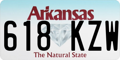 AR license plate 618KZW