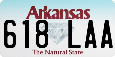 AR license plate 618LAA