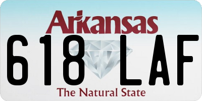 AR license plate 618LAF