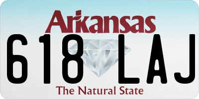 AR license plate 618LAJ